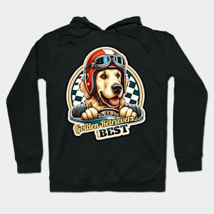 Golden Retriever car racer 2 Hoodie